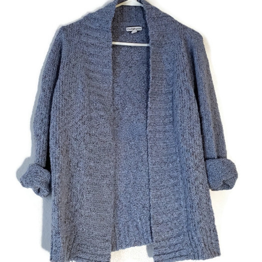 Croft and Barrow blue knit cozy cardigan